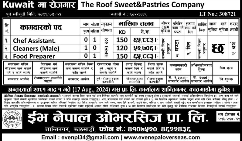 the roof sweets & pastries company demand